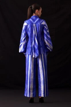 Amrich Becca Blue Handcrafted Shibori Patterned Pants -Inca Sales Store 25923aml81 7