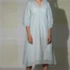 Deep Thee Icy Blue Moti Embroidered Gathered Dress 2 Deep Thee Icy Blue Moti Embroidered Gathered Dress -Inca Sales Store 25dt4 1