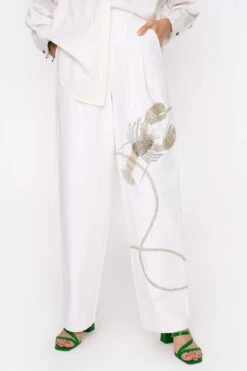 Rara Avis White Hand Embroidered Knots Shirt -Inca Sales Store 25ra3 3