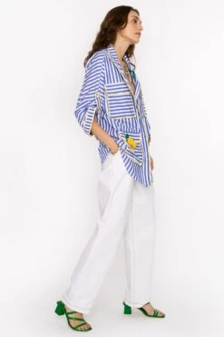 Rara Avis Blue Lemon Striped Parka Jacket -Inca Sales Store 25ra4 2