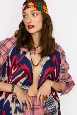 Rara Avis Pink Checkered Flared Pants -Inca Sales Store 25ra60 4