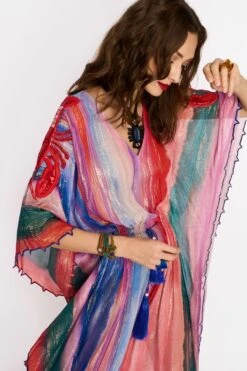 Rara Avis Multicoloured Hand Embellished Kaftan -Inca Sales Store 25ra69 3