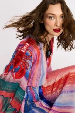 Rara Avis Multicoloured Hand Embellished Kaftan -Inca Sales Store 25ra69 4