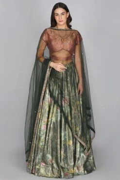 YAVI Flower Duet Embroidered Dupatta