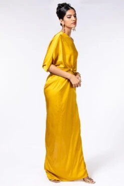 Stephany Yellow One Shoulder Draped Dress -Inca Sales Store 2611edt8 3