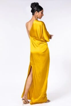 Stephany Yellow One Shoulder Draped Dress -Inca Sales Store 2611edt8 5