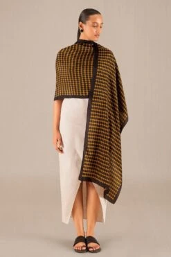 AMPM Clara Earthy Brown Silk Scarf