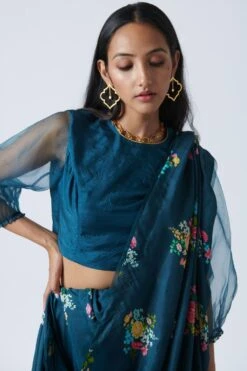 Nadiya Paar Mist Mulberry Silk Blouse -Inca Sales Store 2623np16 4