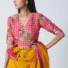 Nadiya Paar Pink Floral Blouse -Inca Sales Store 2623np17 1