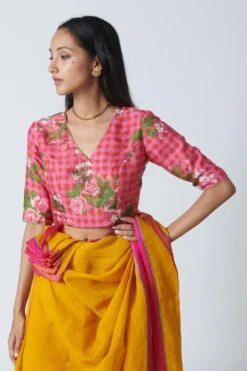 Nadiya Paar Pink Floral Blouse