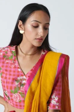 Nadiya Paar Pink Floral Blouse -Inca Sales Store 2623np17 3