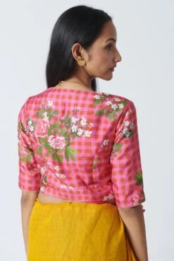 Nadiya Paar Pink Floral Blouse -Inca Sales Store 2623np17 4