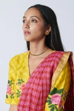 Nadiya Paar Rose Chintz Yellow Blouse -Inca Sales Store 2623np19 2