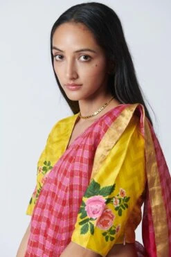 Nadiya Paar Rose Chintz Yellow Blouse -Inca Sales Store 2623np19 3