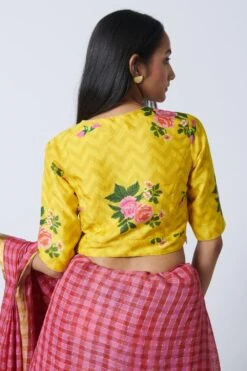 Nadiya Paar Rose Chintz Yellow Blouse -Inca Sales Store 2623np19 4