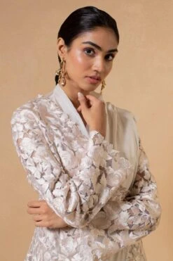 Aikeyah Eloise Floral Embroidered Jacket Set In Ivory -Inca Sales Store 26423aik6 4