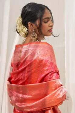 Five Point Five Nitara Pink Floral Sari 8 Five Point Five Nitara Pink Floral Sari -Inca Sales Store 26523fpf15 3