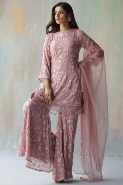 Begum Pret Pink Embroidered Sharara Set -Inca Sales Store 266bepm6 3