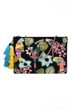 Nomada Black Floral Embroidered Zipper