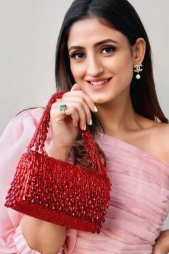 Lovetobag Red Opal Flapover Clutch -Inca Sales Store 268ltb14 1