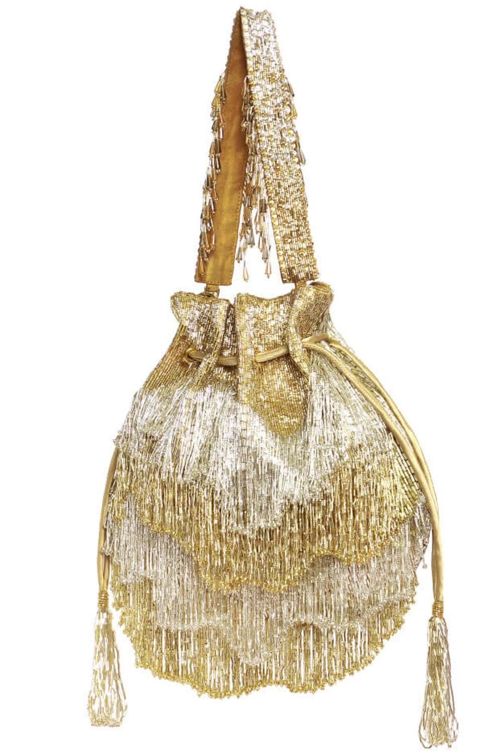 Lovetobag Gold & Silver Panache Potli Bag 5 Lovetobag Gold & Silver Panache Potli Bag - Image 3