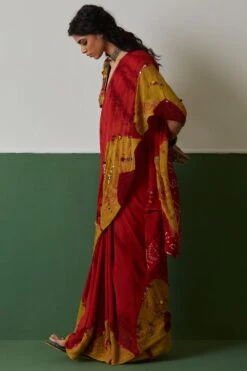 Medha Green Hand Embroidered Backless Blouse -Inca Sales Store 268med1 3