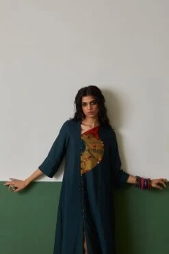 Medha Green Hand Embroidered Dupatta -Inca Sales Store 268med39 3 1