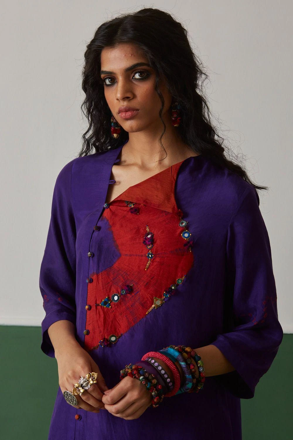 Medha Red Hand Embroidered Dupatta 5 Medha Red Hand Embroidered Dupatta - Image 3