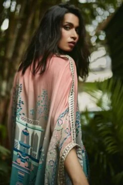 SVA Pink Ombre Jaal Printed Kaftan Set -Inca Sales Store 2701sa06 2