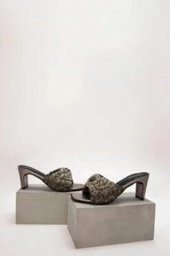 Doux Amour Matilda Pewter Silver Heels