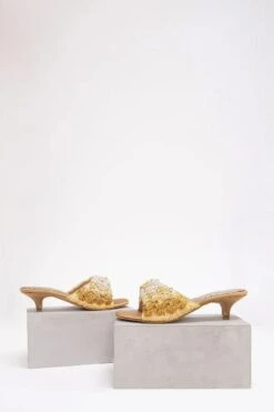 Doux Amour Rosalind Belinda Gold Silver Heels