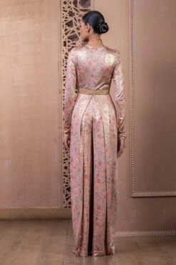 Tarun Tahiliani Blush Floral Printed Jumpsuit -Inca Sales Store 270723tt11 4