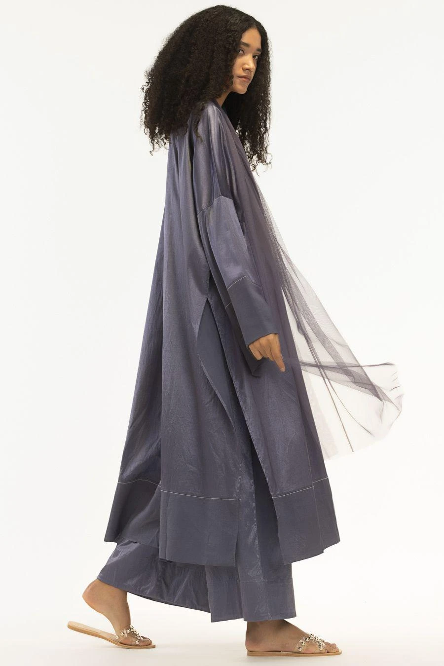 Three Violet V-neck Kaftan 5 Three Violet V-neck Kaftan - Image 3