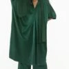 Three Emerald Green Satin Lycra Kaftan -Inca Sales Store 2710thr11 1