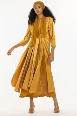 Three Mustard Round Neck Tunic