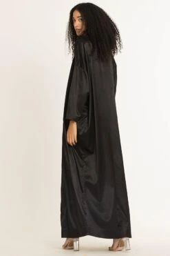 Three Black Long Overlap Kaftan Jacket -Inca Sales Store 2710thr9 5