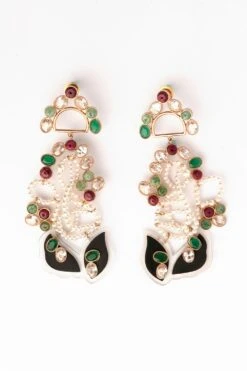 Suhani Pittie Moon Flower Gemstone Earrings -Inca Sales Store 271123sp38 2