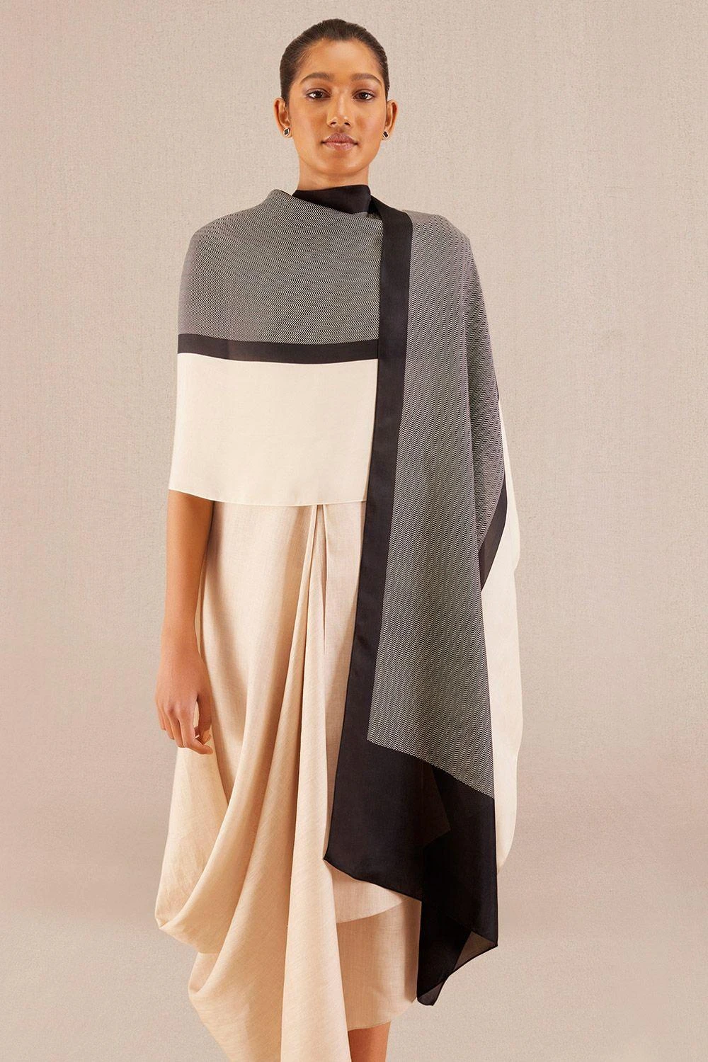 AMPM Mynah Elegant Black Silk Scarf 3 AMPM Mynah Elegant Black Silk Scarf