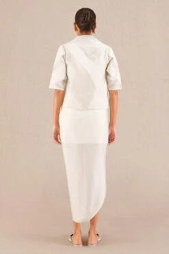 AMPM Qadira Elegant Ivory Chanderi Jacket Set -Inca Sales Store 271223am32 4