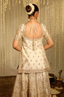 Sheetal Batra Mazneen Daisy Ivory Floral Embellished Kurta Set 9 Sheetal Batra Mazneen Daisy Ivory Floral Embellished Kurta Set -Inca Sales Store 2712s23b30 4