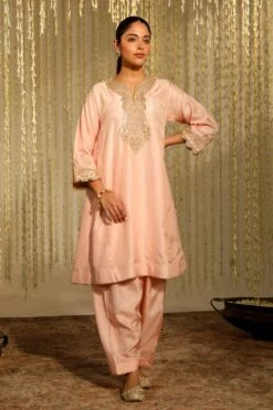 Sheetal Batra Mehnaaz Romantic Pink Sequin Embellished Kurta Set