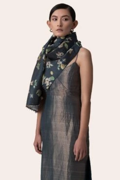 November Noon Citrus Heat Navy Blue Scarf -Inca Sales Store 271nn25 4
