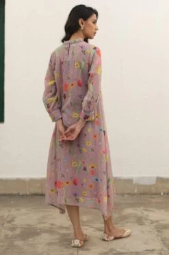 Begum Pret Nilofer Dusty Rose Floral Dress -Inca Sales Store 272bgp5 5