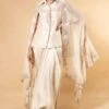 Anamika Khanna Ivory Embellished Cape Style Shirt & Pick Up Skirt 2 Anamika Khanna Ivory Embellished Cape Style Shirt & Pick Up Skirt -Inca Sales Store 27323ank1 1