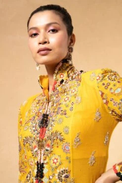 Anamika Khanna Yellow Embellished Jacket & An Asymmetric Skirt 12 Anamika Khanna Yellow Embellished Jacket & An Asymmetric Skirt -Inca Sales Store 27323ank4 5