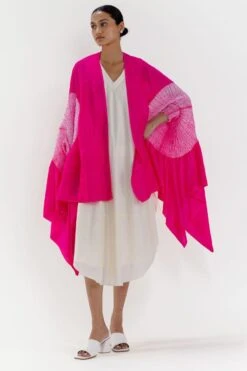 Medium Fuchsia Shibori Cape -Inca Sales Store 27423sm29 2