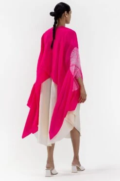 Medium Fuchsia Shibori Cape -Inca Sales Store 27423sm29 4