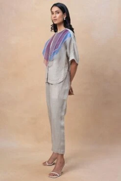 GRAINE Beige Mesh Layered Co-ord Set -Inca Sales Store 27623gre5 2