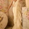 Ridhi Mehra Ivory Embellished Ruffled Sari Set