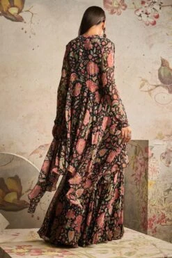 Ridhi Mehra Black Floral Embellished Gharara Set -Inca Sales Store 27923rm5 3
